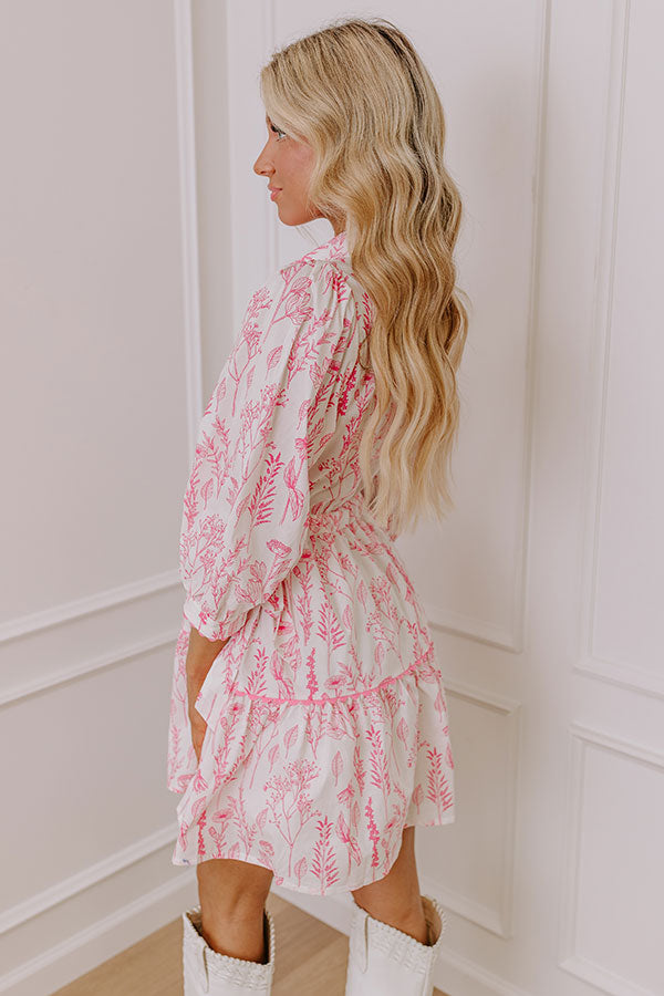 Ultimate Memory Lane Floral Mini Dress in Pink - Spring Essential
