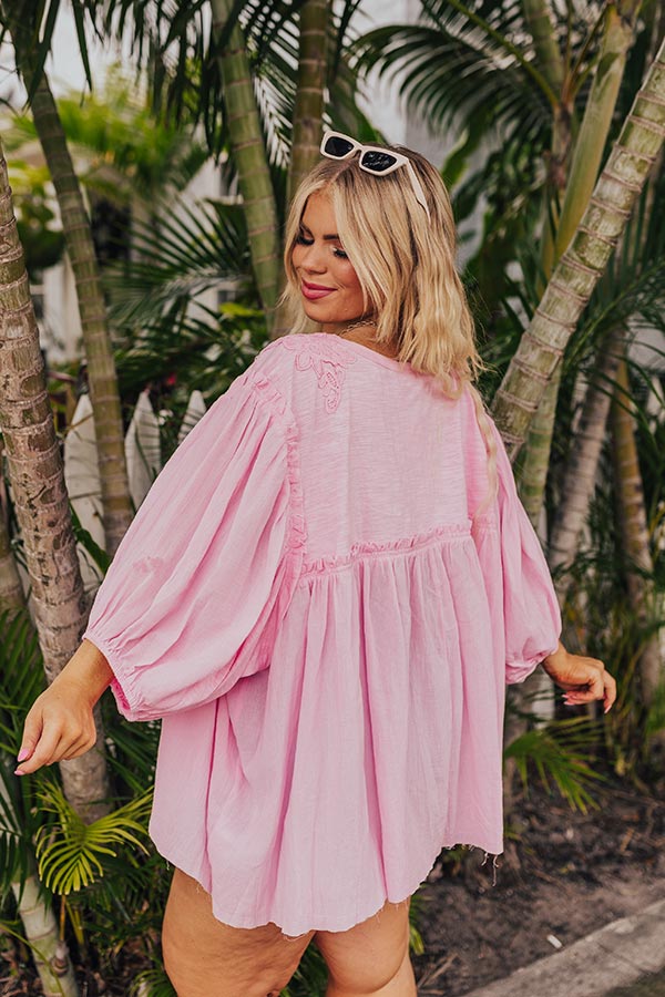 Premium Serenity Song Babydoll Top - Pink Curves Collection
