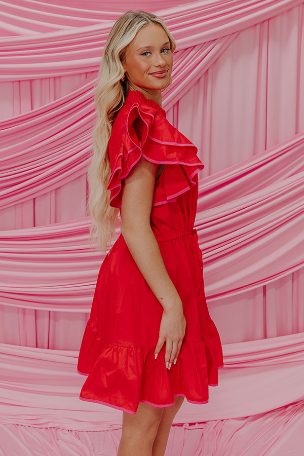 Ultimate Red Wine Ruffled Mini Dress - Perfect for Every Occasion