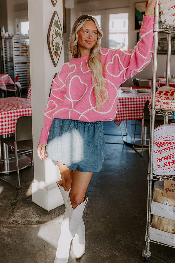 Premium Candy Hearts Embroidered Knit Sweater - Ultimate Style Upgrade