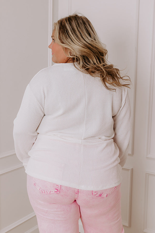 Ultimate Casual Ribbed Top - Effortless White Style
