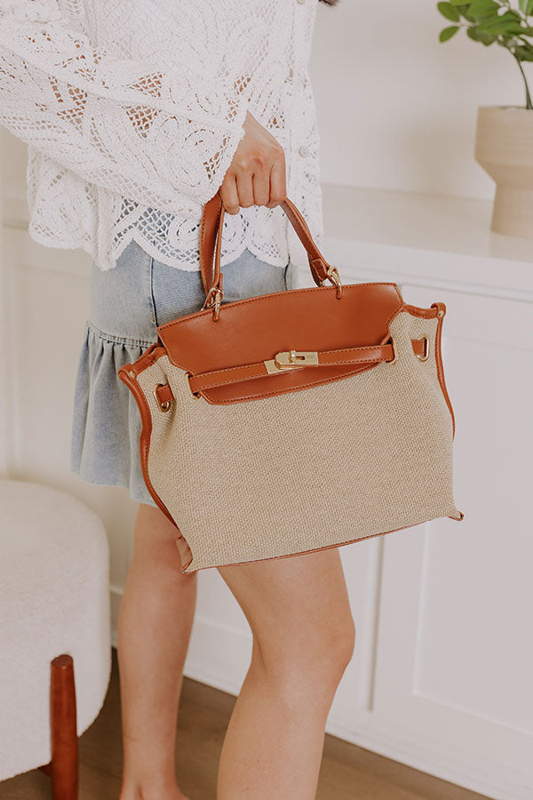 Premium Woven Leather Tote Bag in Brown - Ultimate Everyday Chic