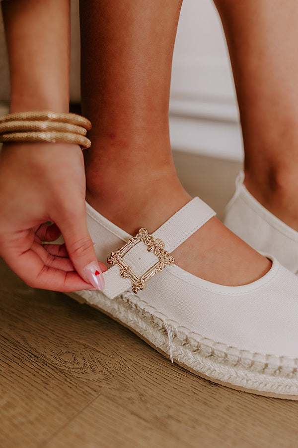 Premium Reagan Espadrille Flats - Ultimate Comfort in Cream