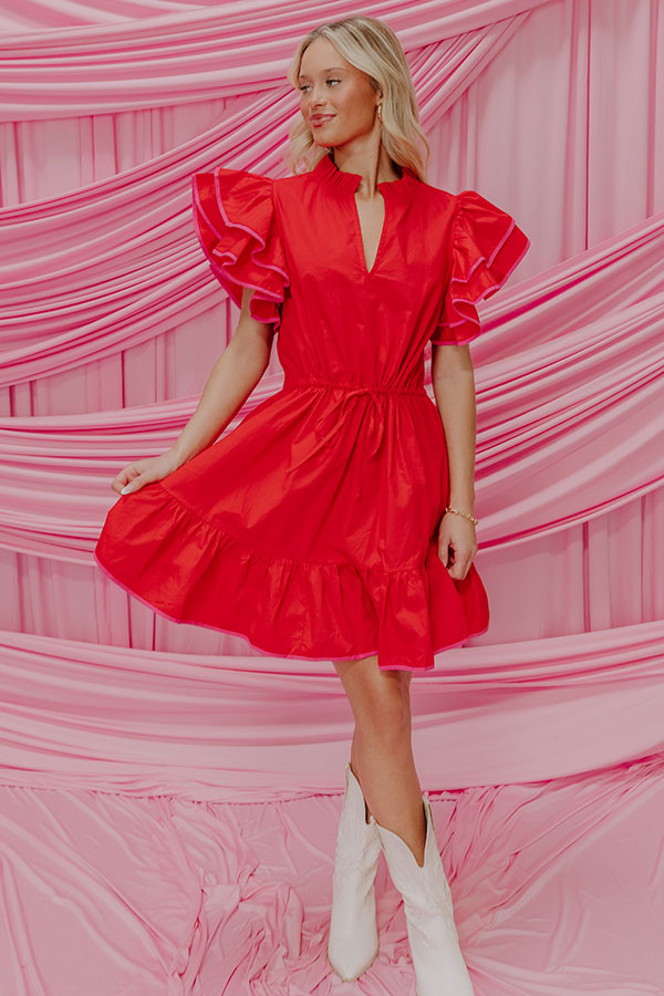 Ultimate Red Wine Ruffled Mini Dress - Perfect for Every Occasion