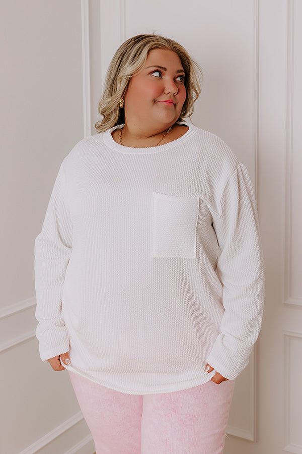 Ultimate Casual Ribbed Top - Effortless White Style