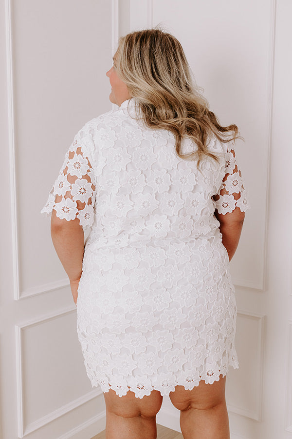 Premium Sunshine Sunday Crochet Mini Dress - Timeless White Elegance
