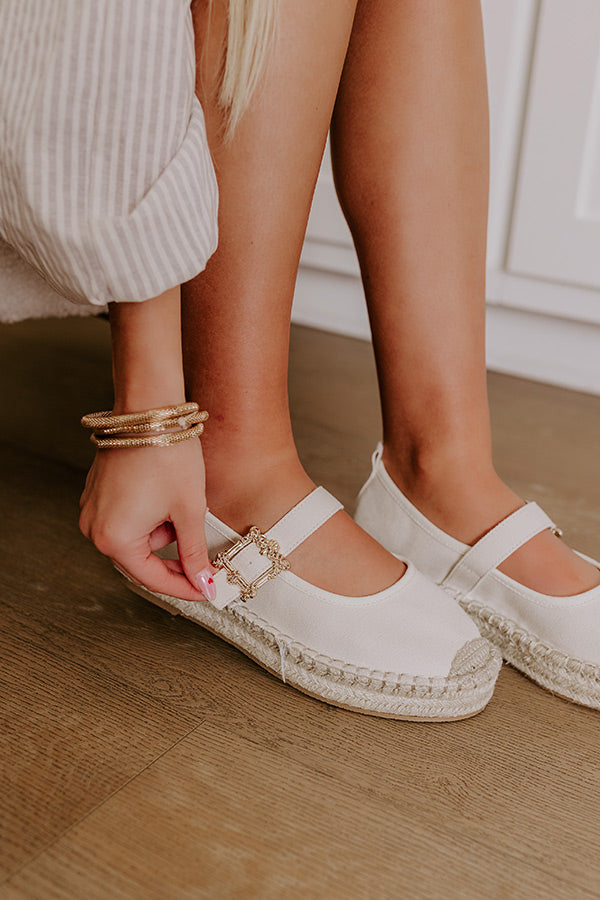 Premium Reagan Espadrille Flats - Ultimate Comfort in Cream