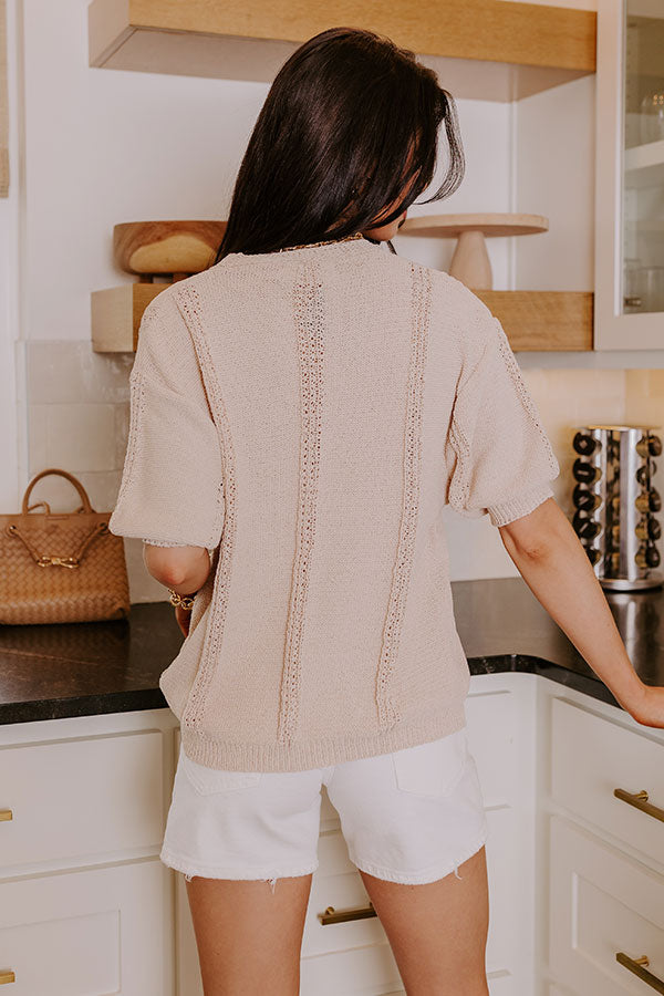 Premium Kind Moment Knit Top - Light Oatmeal | Effortless Style