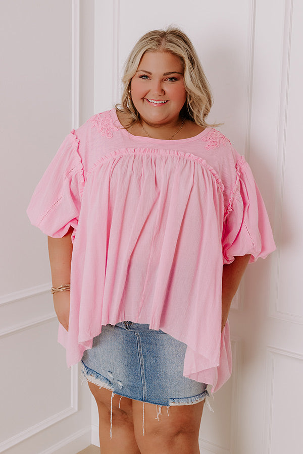 Premium Serenity Song Babydoll Top - Pink Curves Collection