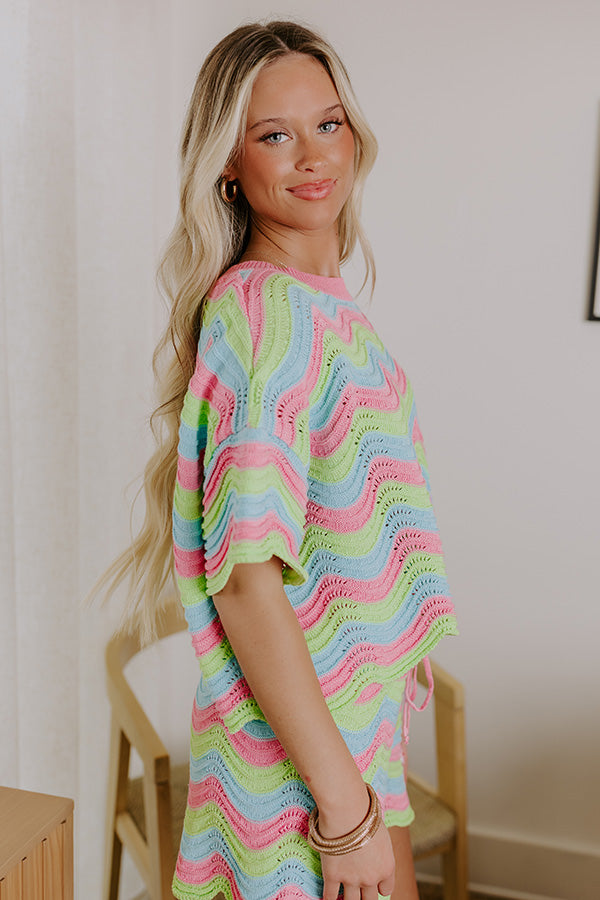 Ultimate Summer Bliss Pointelle Knit Top