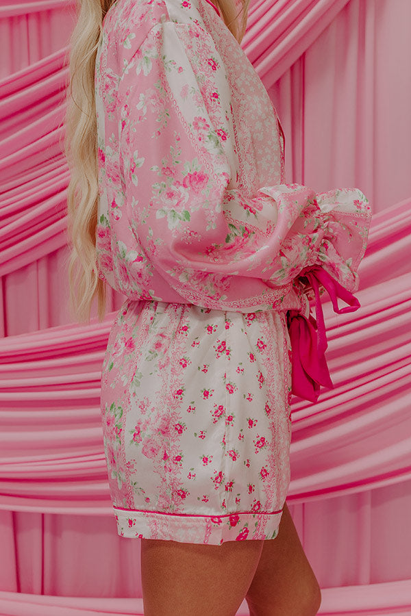 Premium Paris Mornings High Waist Satin Pajama Shorts - Upgrade Your Lounge Style