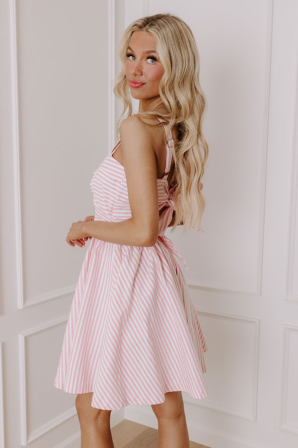 Ultimate Stripe A-Pose Cut Out Mini Dress