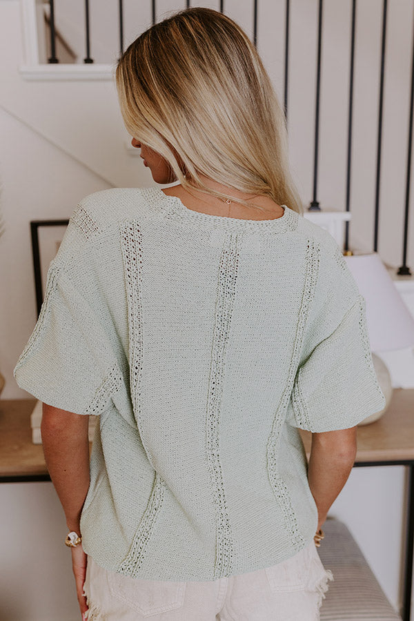 Premium Sage Knit Top - Effortless Style Upgrade