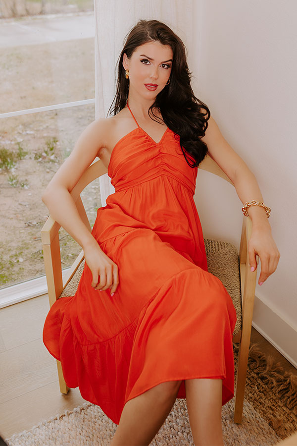 Premium Coastal Views Halter Midi Dress - Ultimate Summer Style