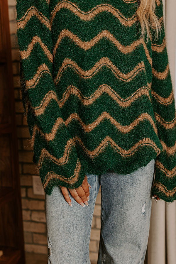 Premium Hot Cider Pointelle Knit Sweater - Cozy Seasonal Style