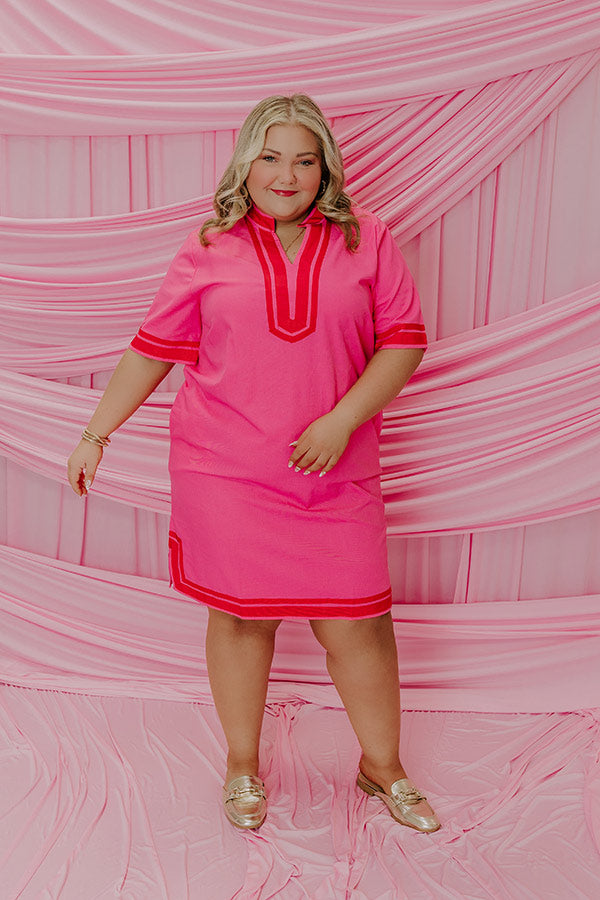 Ultimate Sweet Attention Linen Mini Dress - Curves Edition