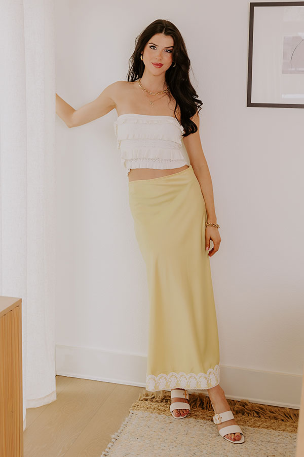 Premium Anna High Waist Satin Midi Skirt - Ultimate Elegance