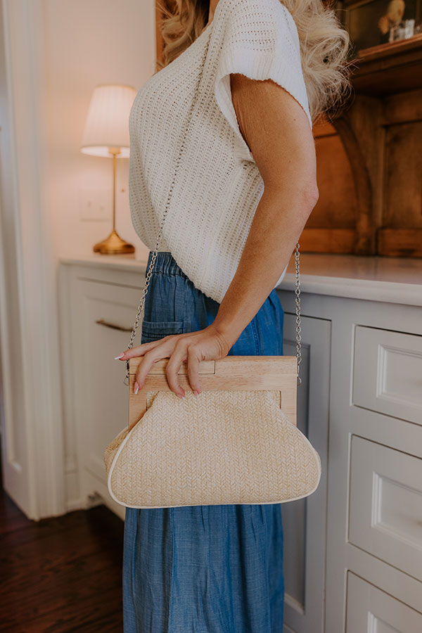 Ultimate Island Escape Raffia Clutch