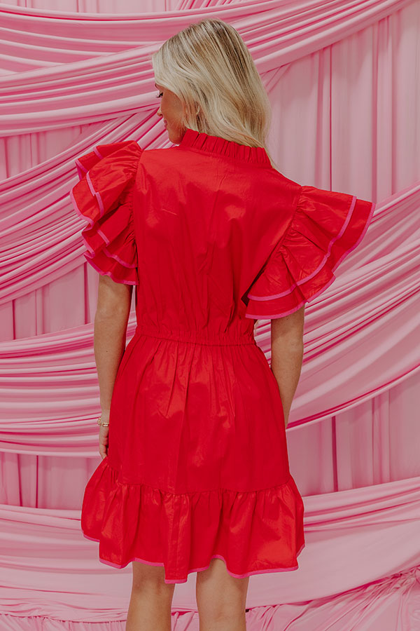 Ultimate Red Wine Ruffled Mini Dress - Perfect for Every Occasion