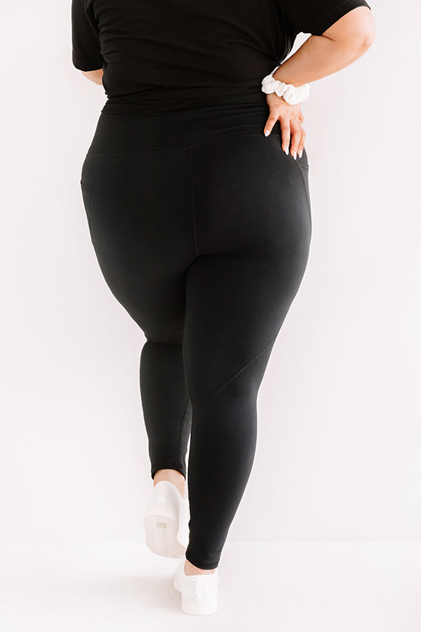 Ultimate Power Hour High Waist Active Leggings - Black Curves