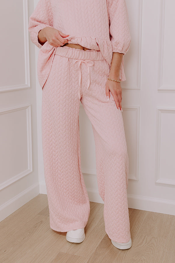 Premium High Waist Knit Pants - Chic A La Mode in Pink