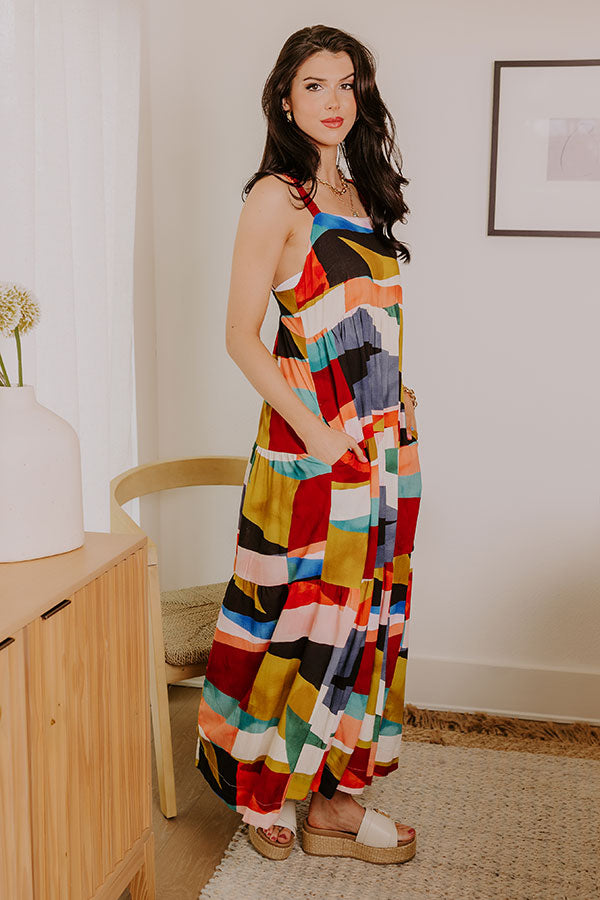 Ultimate Bali Girls Trip Color Block Maxi Dress - Premium Beachwear