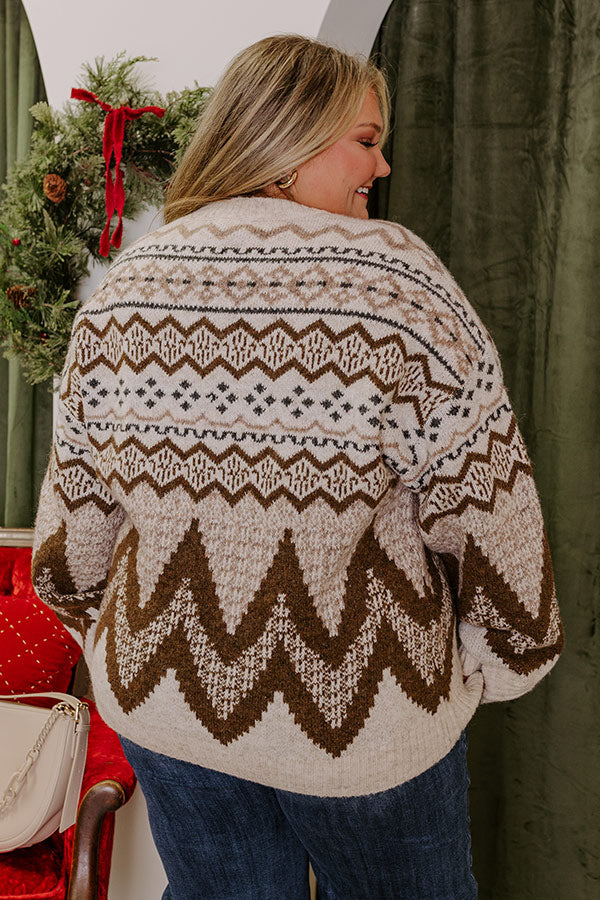 Premium Fireside S'mores Knit Sweater - Ultimate Cozy Style