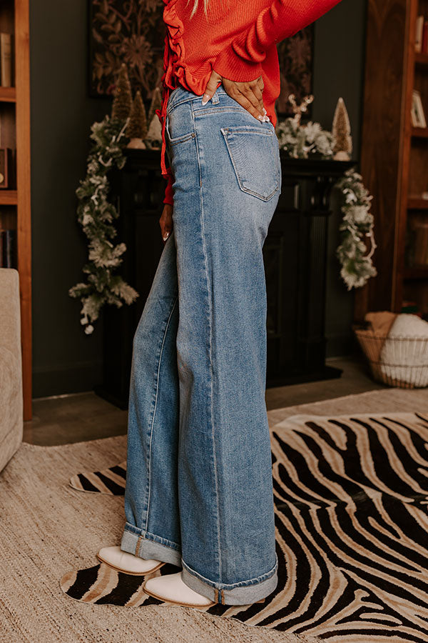 Premium RISEN Natasha High Waist Wide Leg Jean - Ultimate Style Upgrade