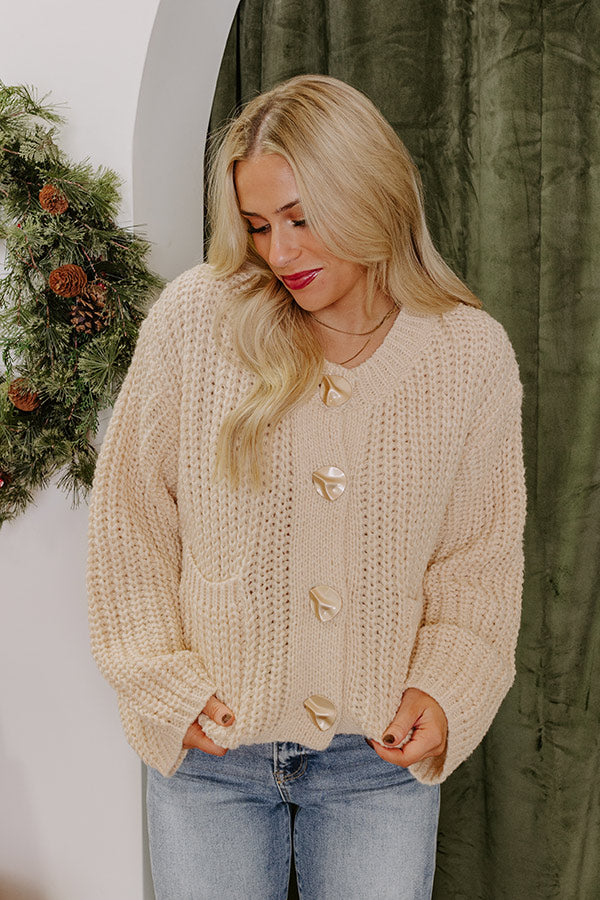 Premium Cozy Knit Cardigan for Coffee Lovers