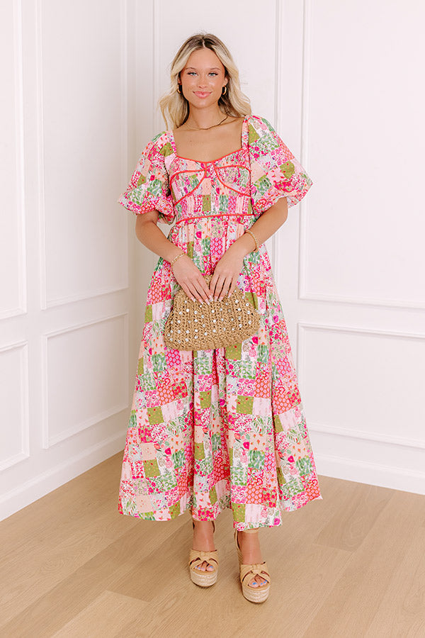 Premium Floral Smocked Midi Dress - Ultimate Summer Style