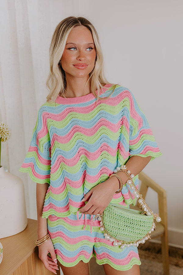 Ultimate Summer Bliss Pointelle Knit Top