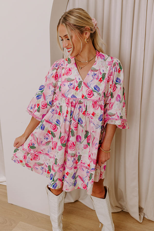 Ultimate Floral Aroma Babydoll Mini Dress
