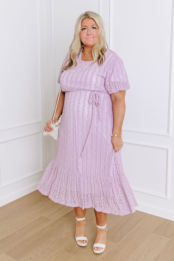 Premium Sweet Melody Lace Midi Dress