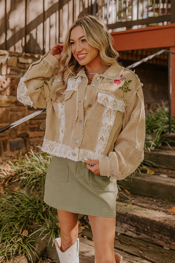 Premium Boho Embroidered Jacket - Ultimate Khaki Style