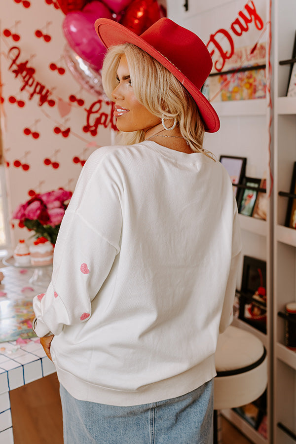 Ultimate 'I Heart You' Embroidered Sweater - Premium Curves Fit