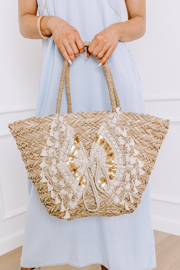 Feeling Boho Straw Woven Tote