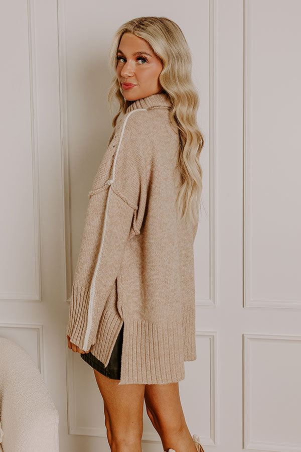 Ultimate Cozy Chai Latte Knit Sweater