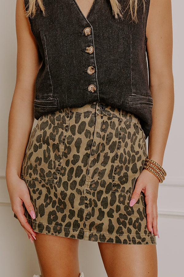 Ultimate Kinsley High Waist Leopard Print Mini Skirt
