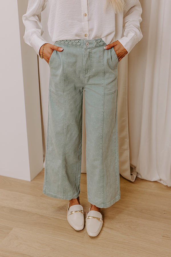 Premium Sage High Waist Wide Leg Jeans - Ultimate Comfort & Style