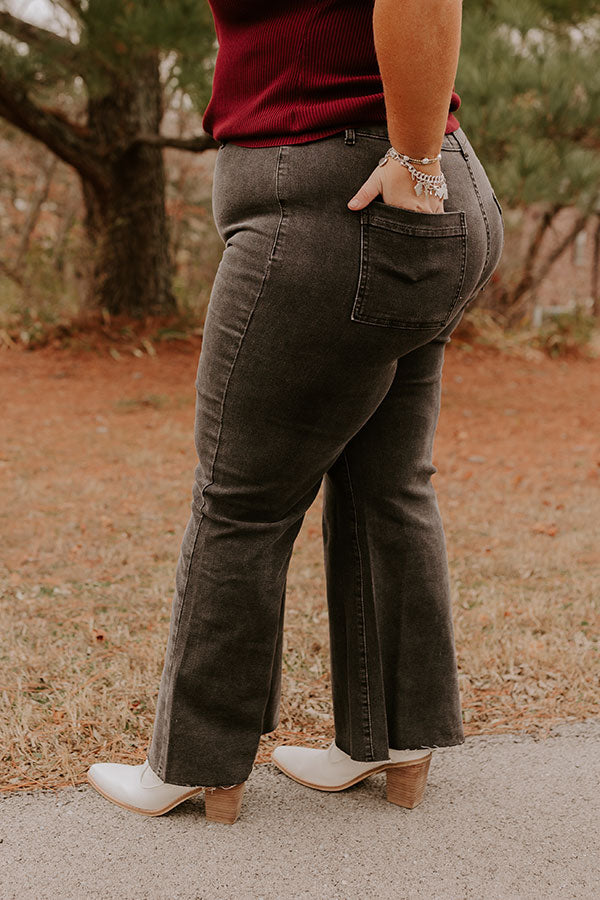 Ultimate Adriana High Waist Wide Leg Jean - Vintage Black Curves