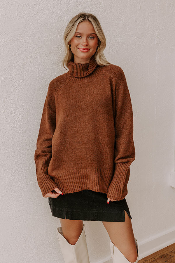 Premium Fireside Cozy Knit Sweater in Chocolate - Ultimate Fall Essential