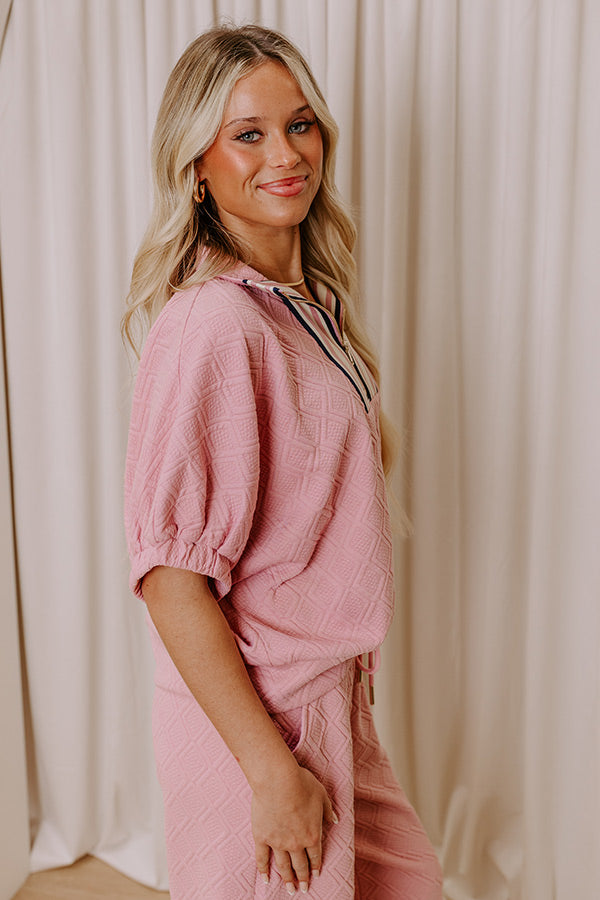 Premium Diamond Knit Top - Luxe Pink Edition