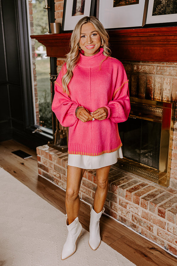 Premium Cuddle Season Knit Sweater - Cozy Pink