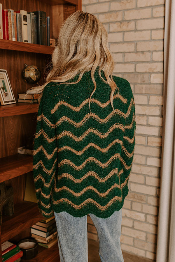 Premium Hot Cider Pointelle Knit Sweater - Cozy Seasonal Style
