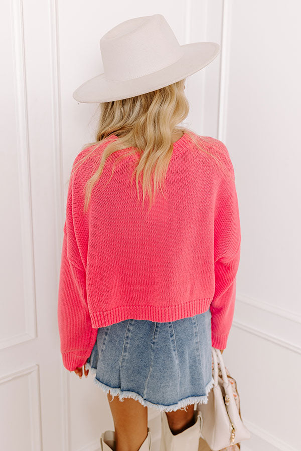 Premium Coastal Breeze Knit Sweater - Soft Pink