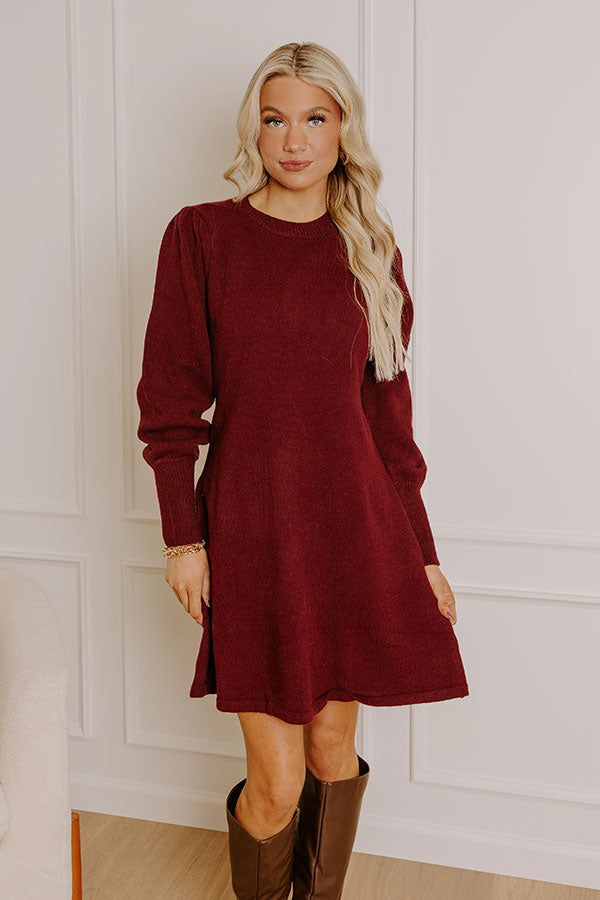 Ultimate Cozy Social Gathering Sweater Mini Dress