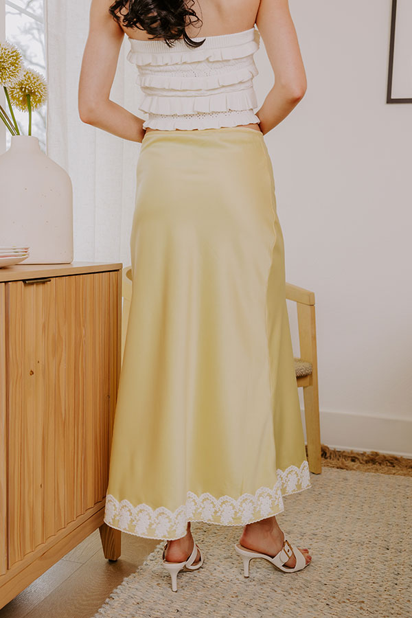 Premium Anna High Waist Satin Midi Skirt - Ultimate Elegance
