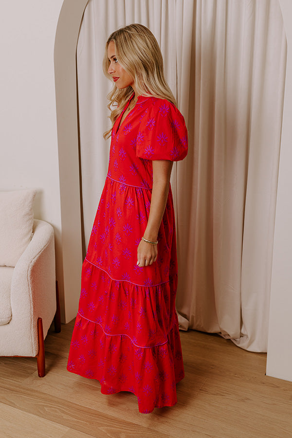 Premium Sweetheart Moment Floral Maxi Dress