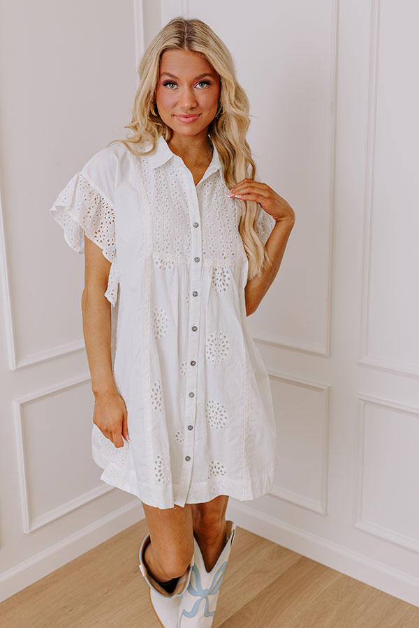 Premium Eyelet Mini Dress – Perfect for Brunch & Sunny Strolls