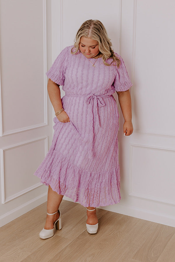 Premium Sweet Melody Lace Midi Dress